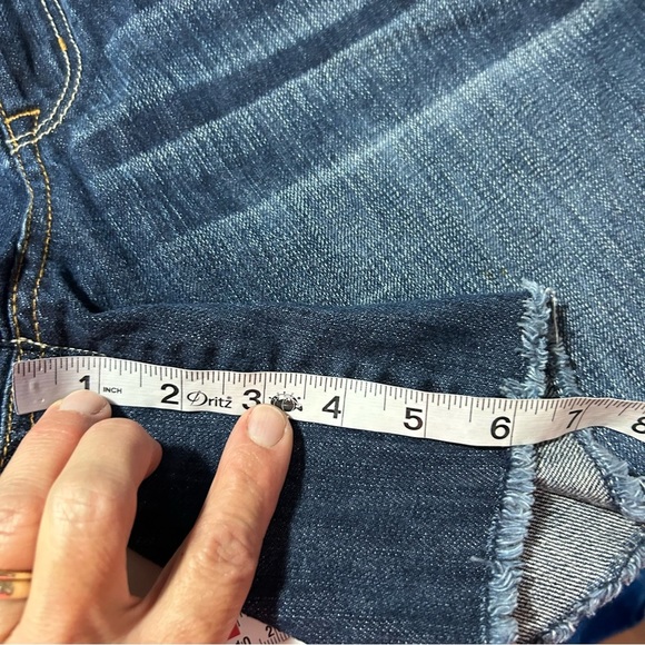 American Eagle Outfitters Blue Jean Shorts Distressed Style size 16 - Picture 6 of 7